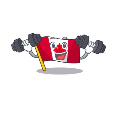 Fitness bayrağı kanada karikatür izole