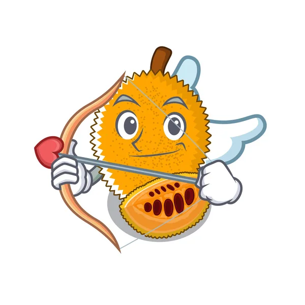 Bir karikatür buzdolabında Cupid gac meyve