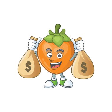 Nesne karikatür için para çantası meyve hurbur karakteri ile