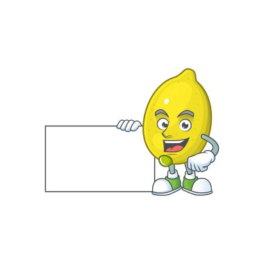 Tarifi gıda için kurulu limon çizgi film karakteri ile