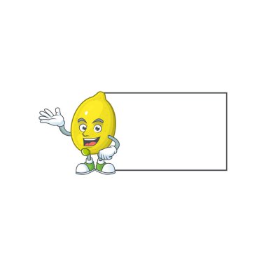 Tarifi gıda için kurulu limon çizgi film karakteri ile Thumbs up