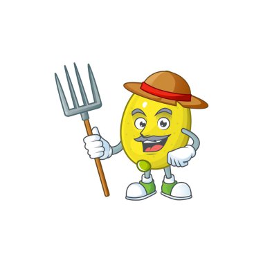 Tarifi gıda için Çiftçi limon çizgi film karakteri