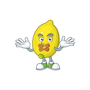 Maskot ile sessiz sulu limon çizgi film karakteri