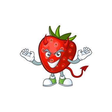 Çizgi film karakteri için Devil çilek meyve maskotu