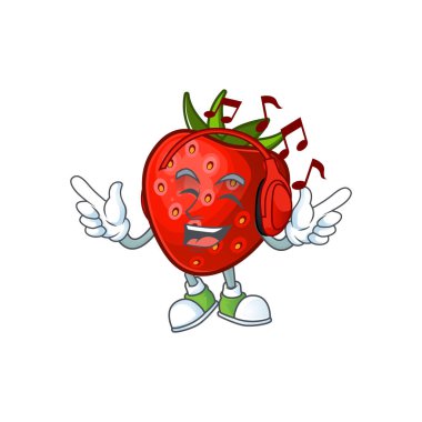 Çizgi film karakteri için müzik çilek meyve maskotu dinleme