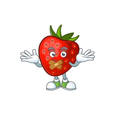 Tatlı için sessiz tatlı çilek çizgi film karakteri