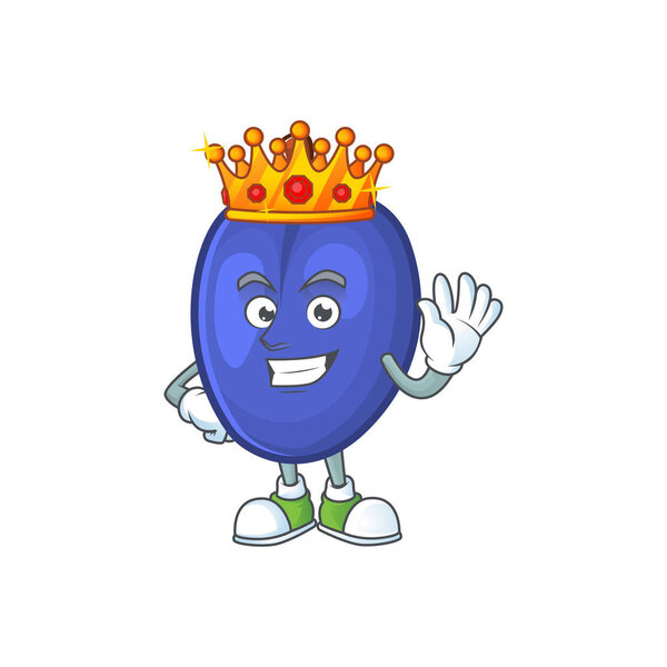 King fruits prune character on white background
