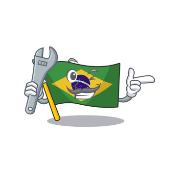 Mekanik brezilya bayrağı maskot çekmecesinde tutuldu