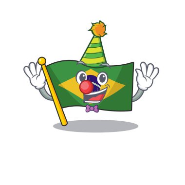 Palyaço brezilya bayrağı maskot çekmecesinde tutuldu