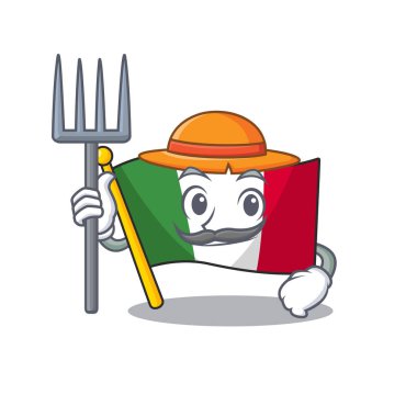 Karakter şekli ile Çiftçi bayrağı İtalya