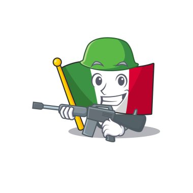 Karakter şekli ile Ordu bayrağı İtalya