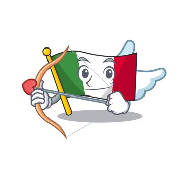 Karakter şekli ile Cupid bayrak İtalya