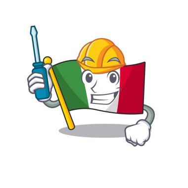 Otomotiv bayrağı İtalya karikatür dolap yerleştirilir