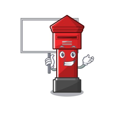 Bring board pillar box isolated with the cartoon clipart