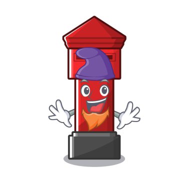 Karikatür ile izole Elf sütun kutusu