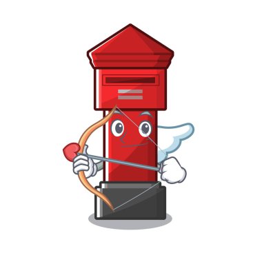 Karikatür ile izole Cupid sütun kutusu