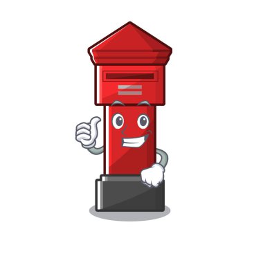 Thumbs up Pillar kutusu karakter duvarını yapıştırır