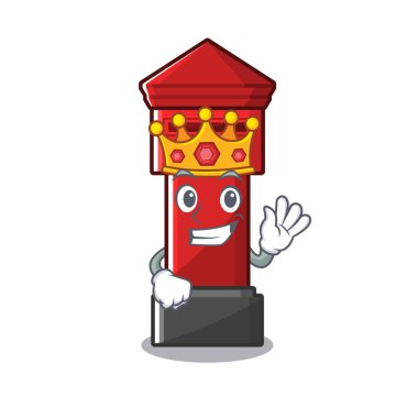 Bir karikatür karayolu üzerinde Kral sütun kutusu