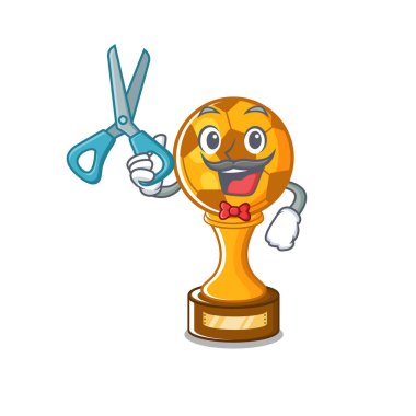 Berber futbol kupası karikatür ile izole