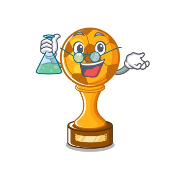 Maskot şekli ile Profesör futbol kupası