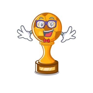 Maskot şekli ile Geek futbol kupası