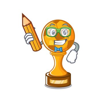 Maskot şeklinde öğrenci futbol kupa