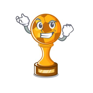 Maskot şekli ile başarılı futbol kupası