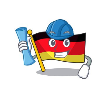 Karikatür direğinde mimar Almanya bayrağı çırpınıyor