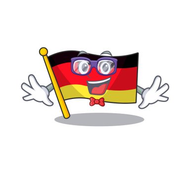 Çizgi film direğinde geek almanya bayrağı flutter