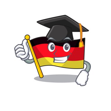 Karikatür direğinde mezuniyet almanya bayrağı flutter