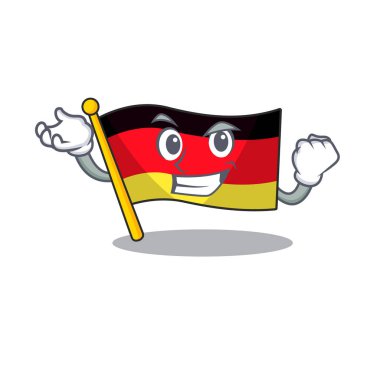 Karikatür direğinde başarılı Almanya bayrağı çırpınıyor