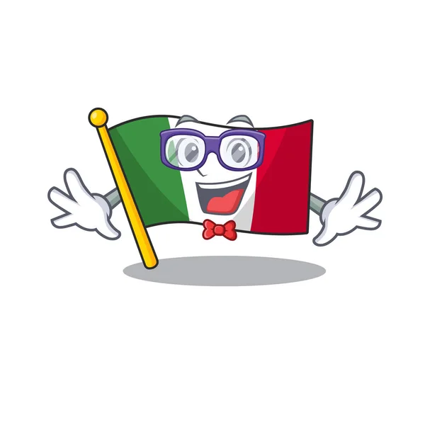 Geek italia banderas colocadas en tablas de dibujos animados — Vector de stock