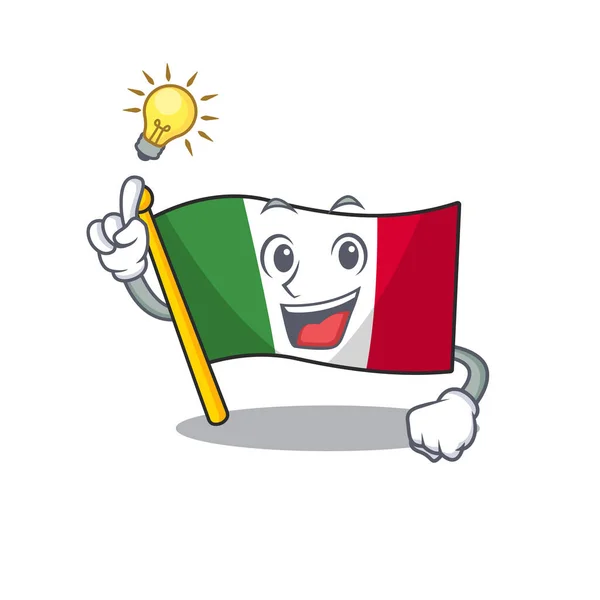 Haben eine Idee Flagge Italien ist der Cartoon-Schrank platziert — Stockvektor