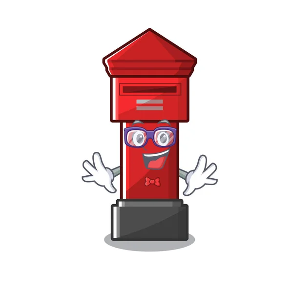 Geek Pillar box pega la pared del personaje — Vector de stock