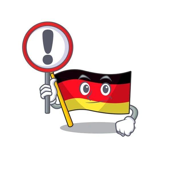 与标志德国国旗卡通隔离吉祥物 — 图库矢量图片