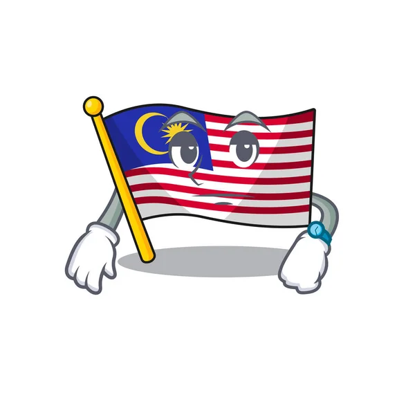Menunggu tanda maskot malaysia disimpan dalam lemari - Stok Vektor