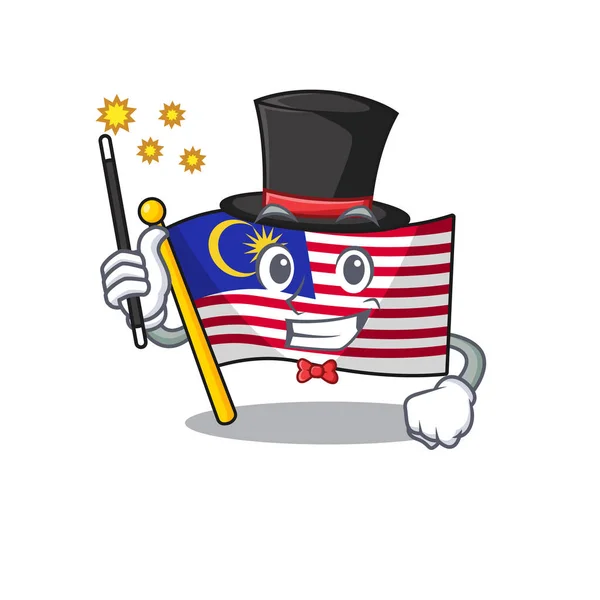 Magician malaysia mascot flag kept in cupboard — Stock Vector