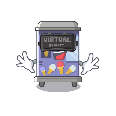 Sanal gerçeklik dondurma otomat maskot şekli