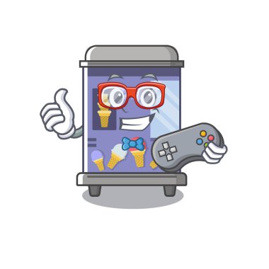 Gamer dondurma otomat maskot şekli