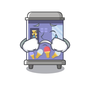 Ağlayan dondurma otomat maskot şekli