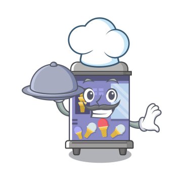 Gıda dondurma otomat maskot şekli ile Şef
