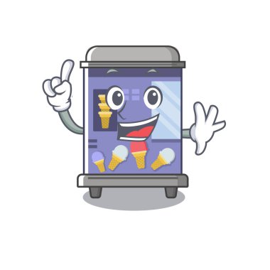 Parmak dondurma otomat bir karakter