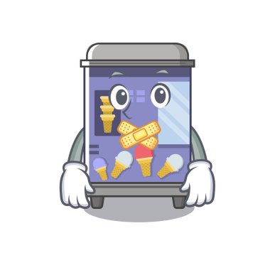 Sessiz dondurma otomat bir karakter