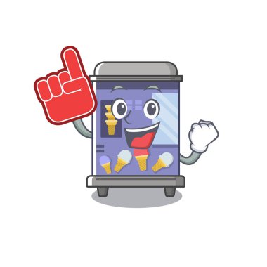 Köpük parmak dondurma otomat bir karakter