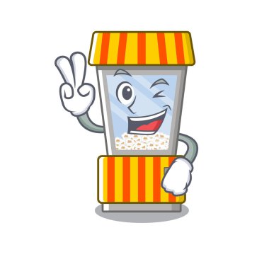 Bir karakterde iki parmak patlamış mısır otomat