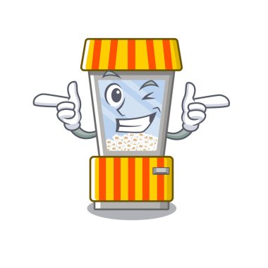 Bir karakter wink patlamış mısır otomat