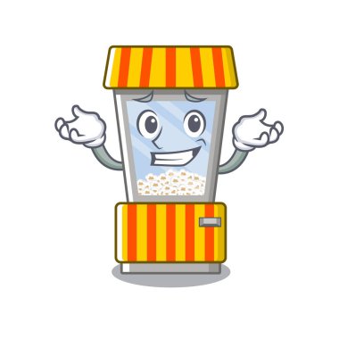 Bir karakterde sırıtan patlamış mısır otomatı