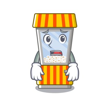 Korkmuş patlamış mısır otomat karikatür oluşur