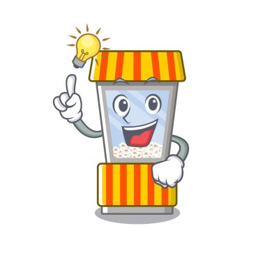 Maskot şeklinde bir fikir patlamış mısır otomat var