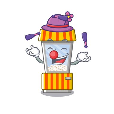 Maskot şeklinde patlamış mısır otomat hokkabazlık